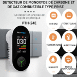 Détecteurs de monoxyde de carbone portables Protmex et détecteur de gaz naturel à brancher – Image 3